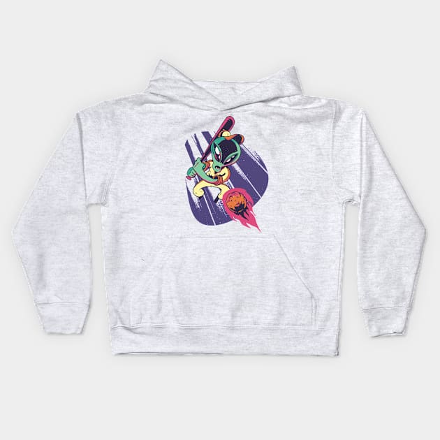 Alien Sports Kids Hoodie by Urban_Vintage